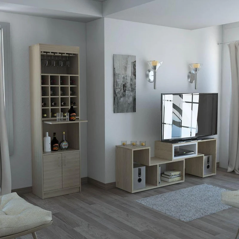 Combo para Sala Quevedo, Incluye Bar y Mesa para TV