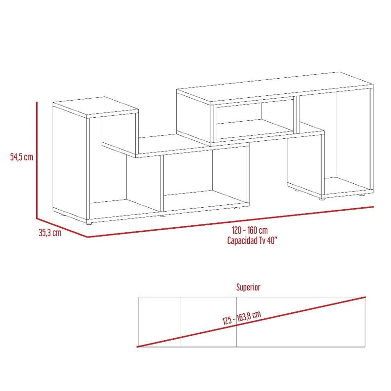 Combo para Sala Marbella, Incluye Mesa para TV y Mesa de Centro