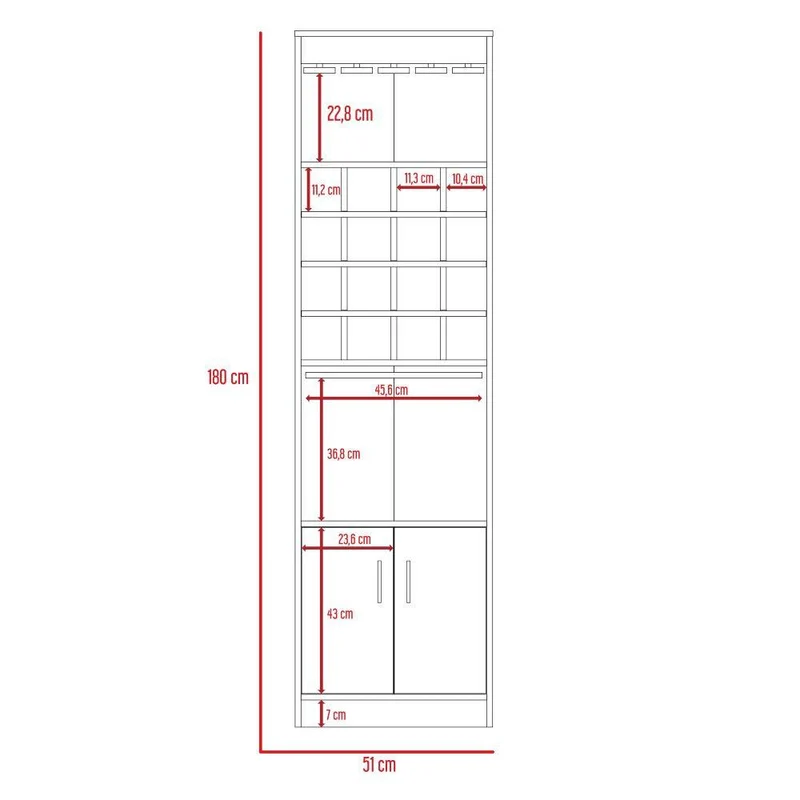 Combo para Sala Campbell, Incluye Bar y Biblioteca Cubo