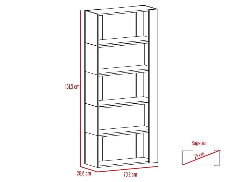 Combo para Sala Campbell, Incluye Bar y Biblioteca Cubo