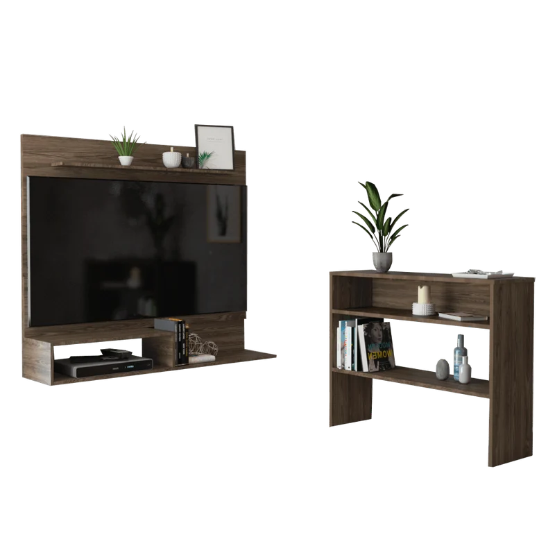 Combo para Sala Barlac, Incluye Panel TV y Mesa Auxiliar