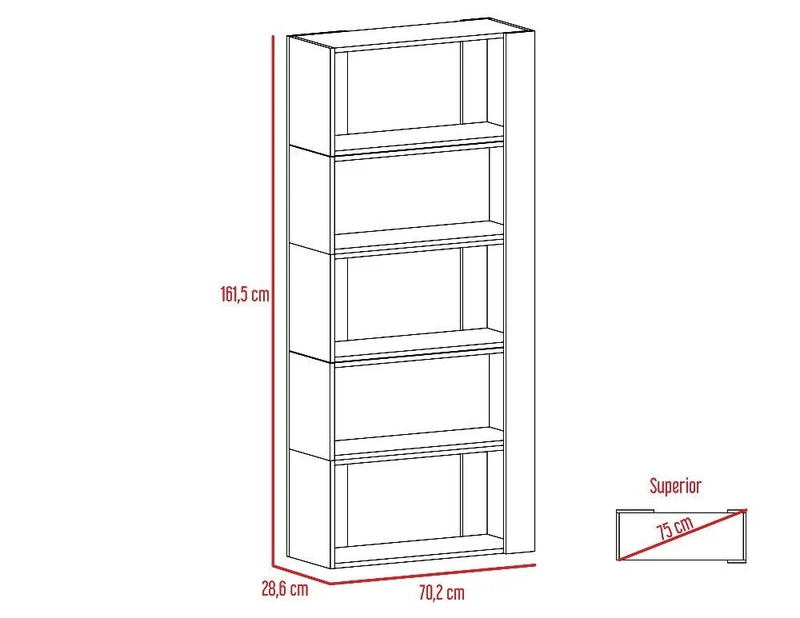 Combo para Sala Berlín, Incluye Biblioteca Cubo y Mesa de Centro