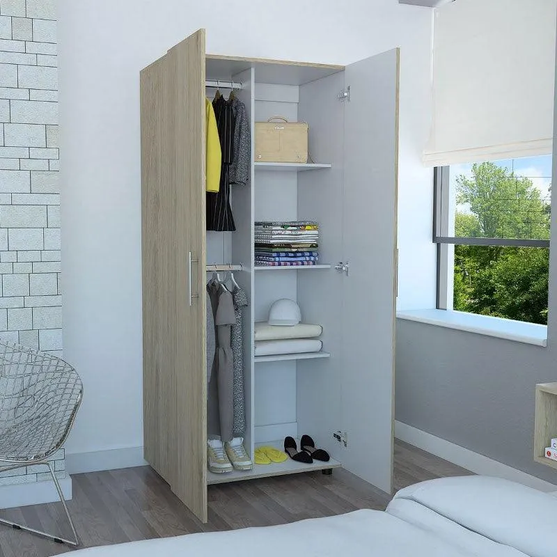 Combo para Habitación Raichel, Incluye Panel de TV y Clóset