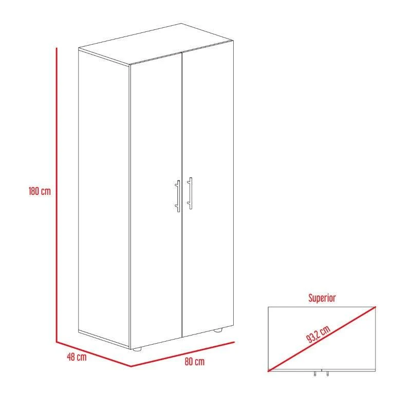 Combo para Habitación Raichel, Incluye Panel de TV y Clóset