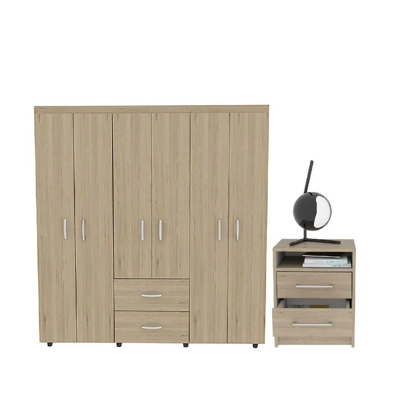 Combo para Habitación Japónica, Incluye Clóset y Mesa de Noche