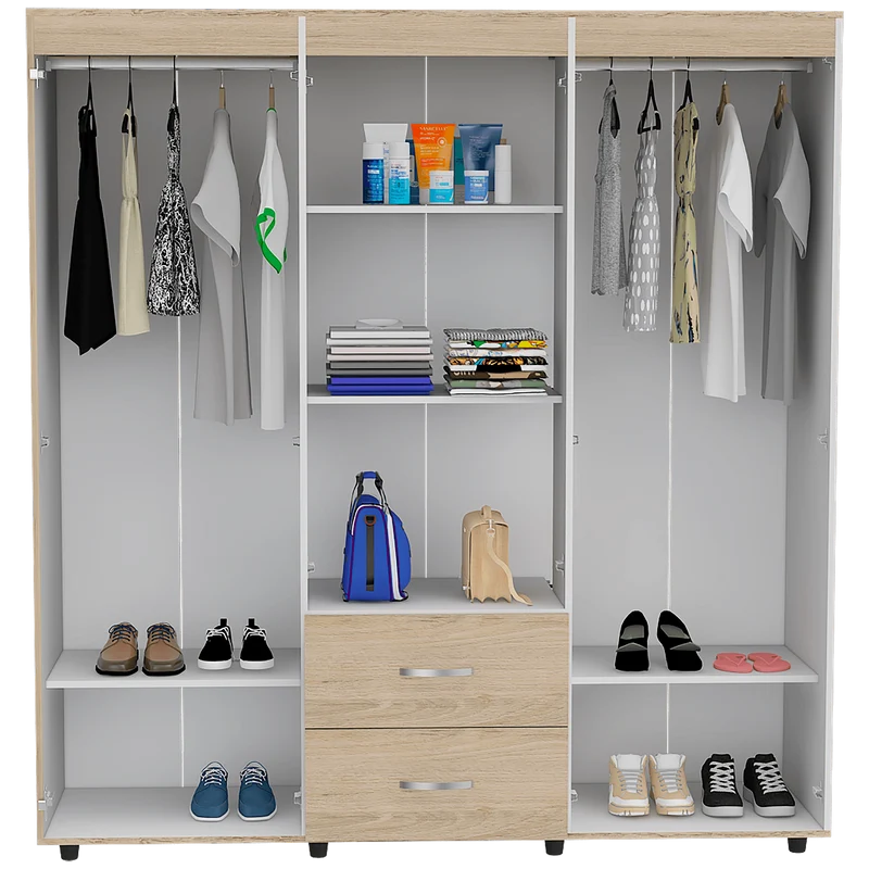 Combo para Habitación Clara Luna, Incluye Clóset y Mesa para TV