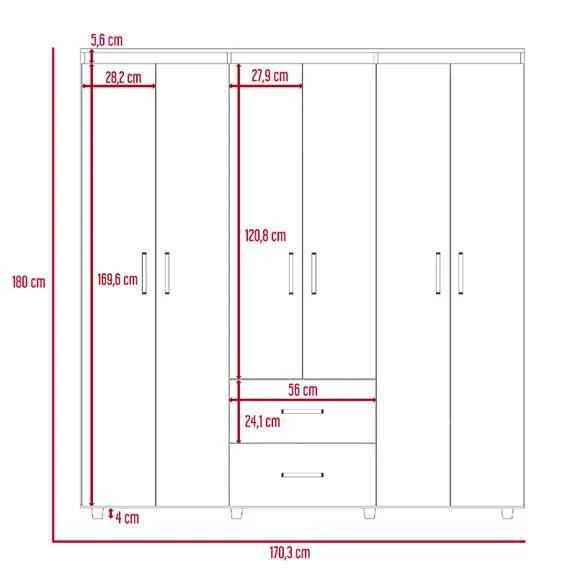 Combo para Habitación Clara Luna, Incluye Clóset y Mesa para TV