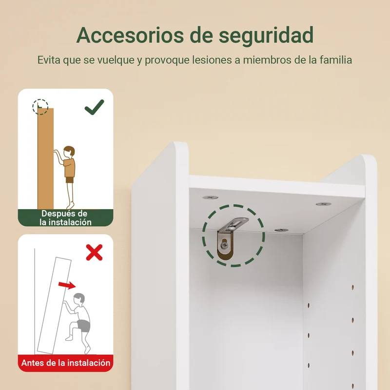 SoBuy BZR34-K-W Mueble columna de Baño Armario Almacenaje para Espacios Pequeños 20x20x145cm Blanco