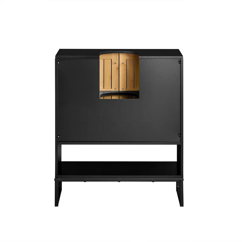SoBuy BZR202-SCH Armario para debajo del Lavabo con Patas Metálicas 2 Puertas