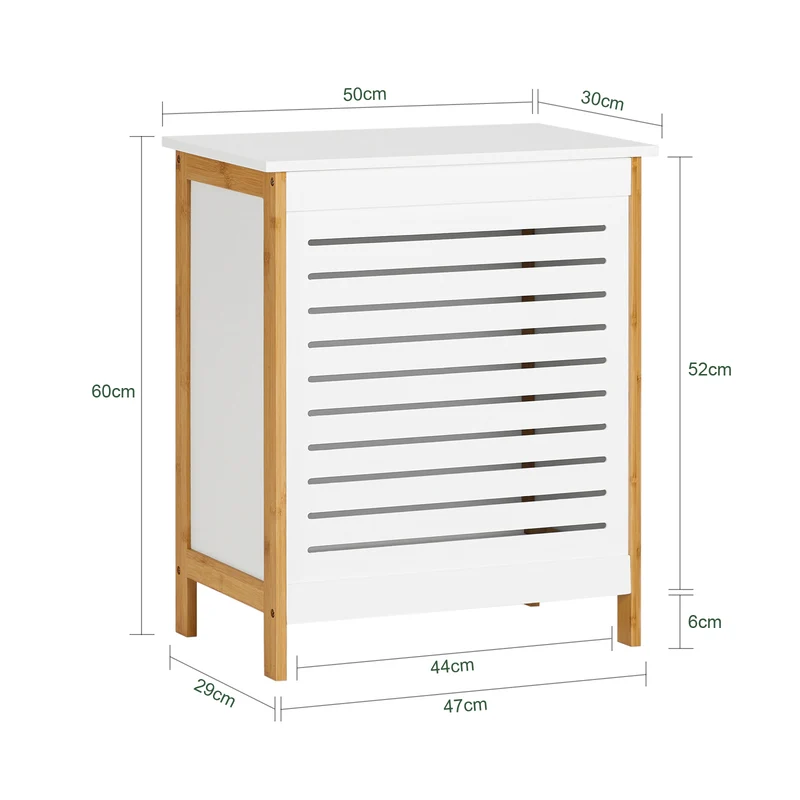 SoBuy FSS66-WN Cesto para la colada Armario de baño Blanco