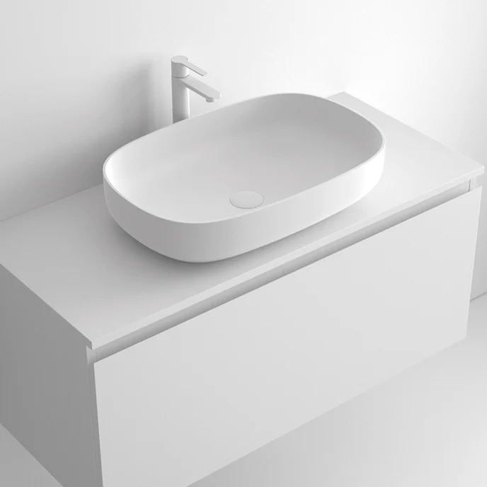 Lavabo Sobreencimera Slim L Mate 58x38cm - Fabricación Española | Maderó Atelier