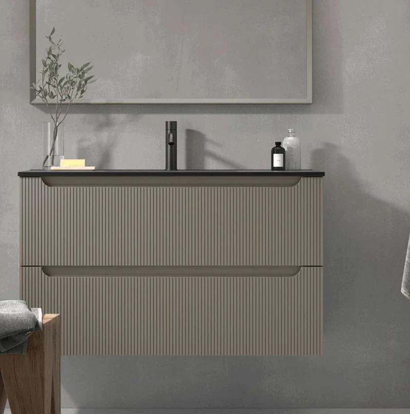 Espejo Baño Luz LED Superior 80cm Kimono - Maderó Atelier Estilo Moderno