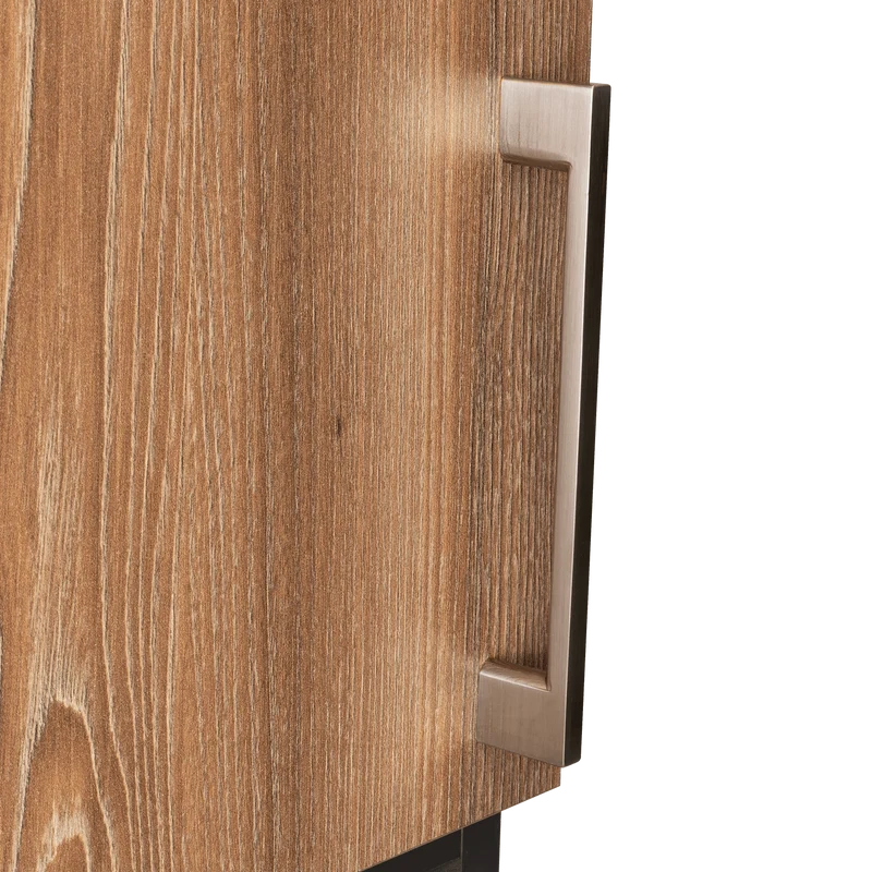Gabinete de Baño Oporto, Miel y Plata Oscuro, con Espacio para Guardar Objetos de Aseo Personal
