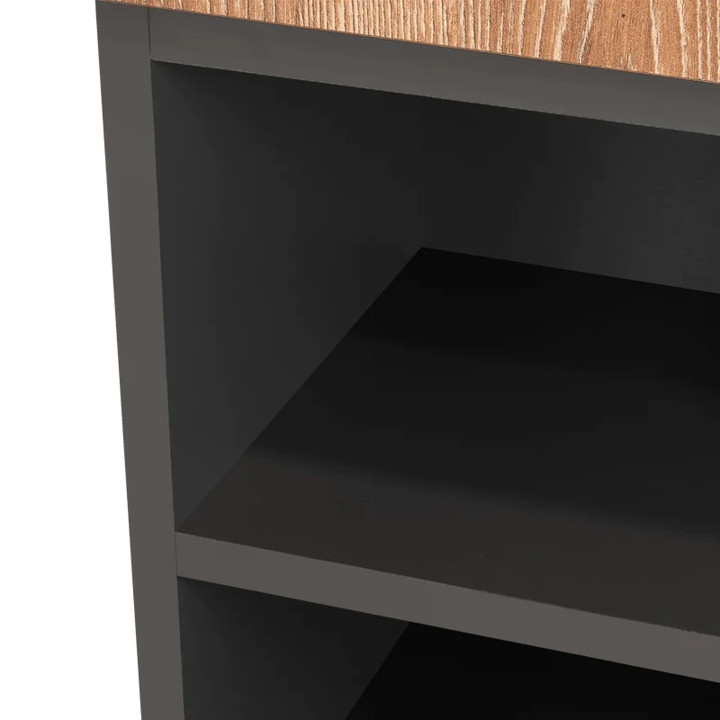 Gabinete de Baño Oporto, Miel y Plata Oscuro, con Espacio para Guardar Objetos de Aseo Personal