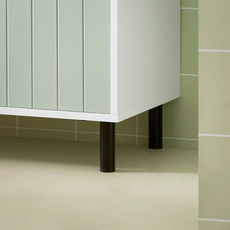 SoBuy BZR138-GR Armario de Suelo para baño con 2 Puertas y 1 Compartimentos Verde