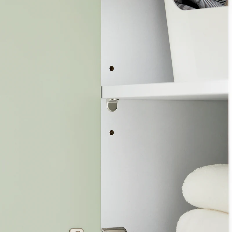 SoBuy BZR137-GR Mueble Columna de Baño con 1 Cesto para Ropa Sucia Verde