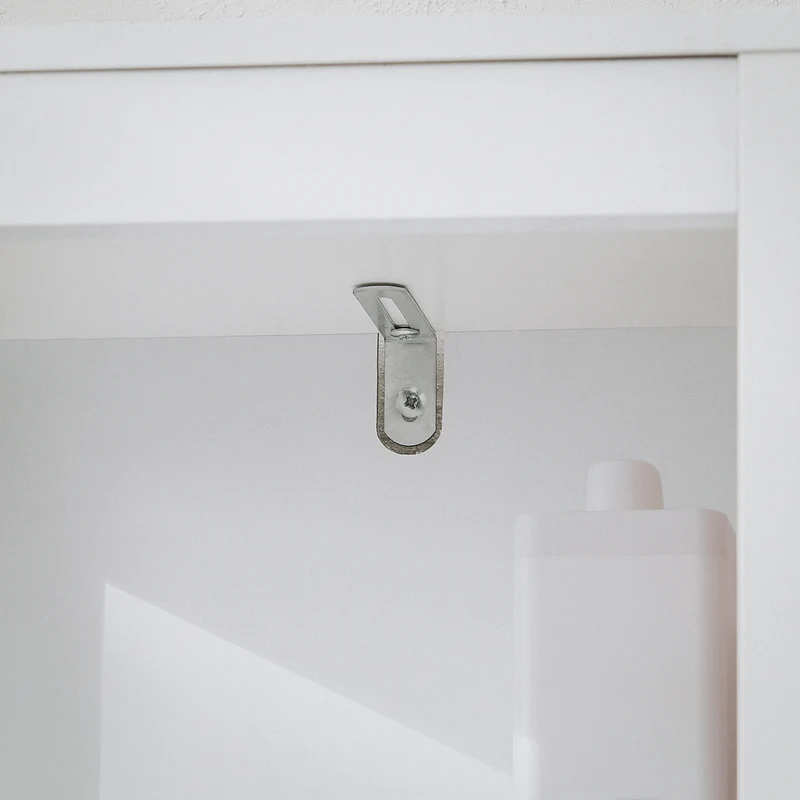 SoBuy BZR123-W Mueble Columna de Baño con 1 Cesto para Ropa Sucia y 2 Estantes