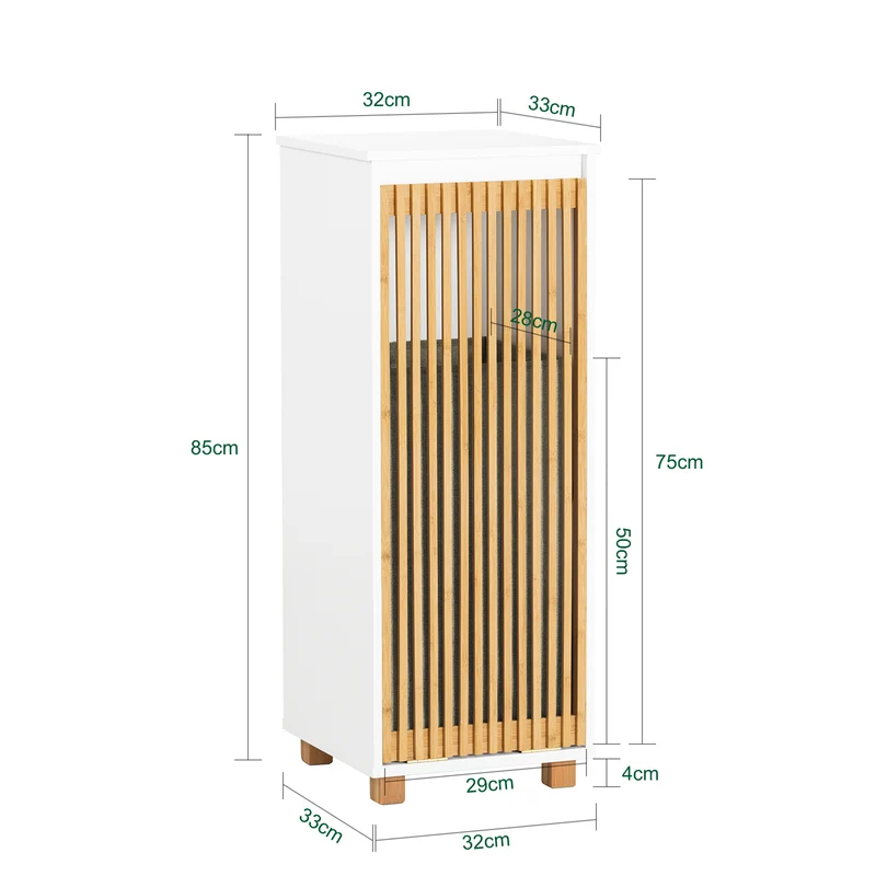 SoBuy BZR126-W Cesto para Ropa Sucia Armario de Suelo