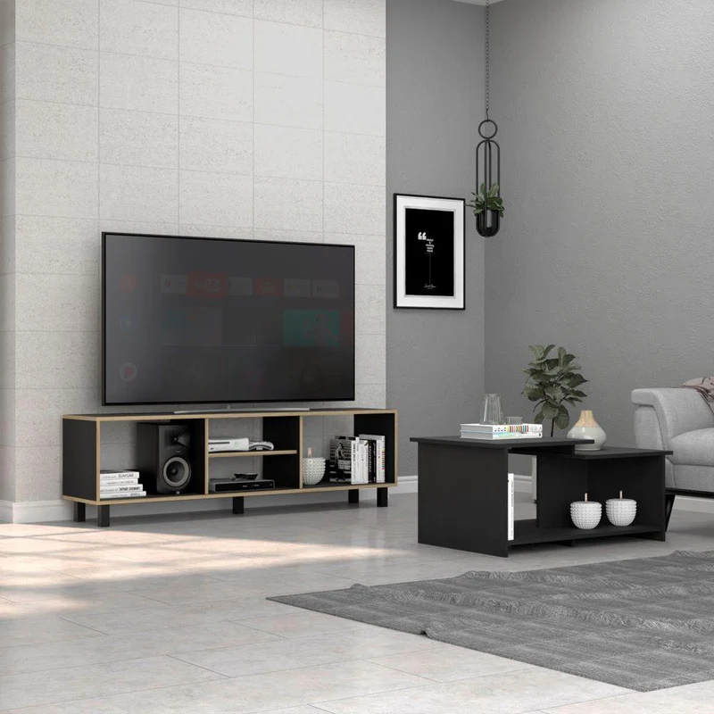 Combo para Sala Tubul, Incluye Mesa para TV y Mesa de Centro