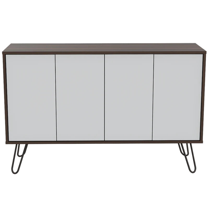 Combo para Habitación, Lara, Incluye Clóset y Mesa Auxiliar, Caoba y Blanco