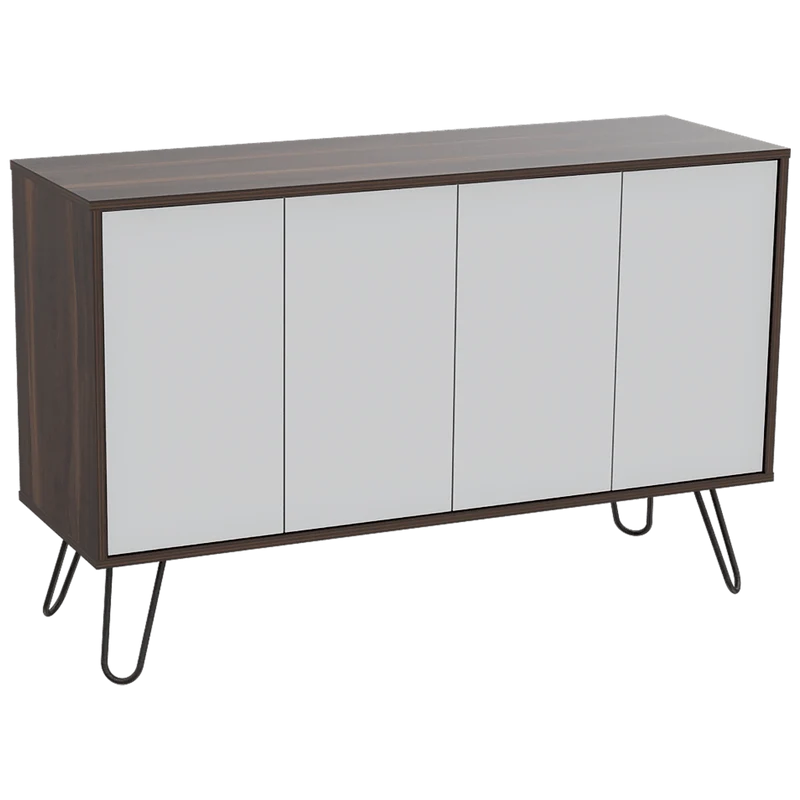 Combo para Habitación, Lara, Incluye Clóset y Mesa Auxiliar, Caoba y Blanco