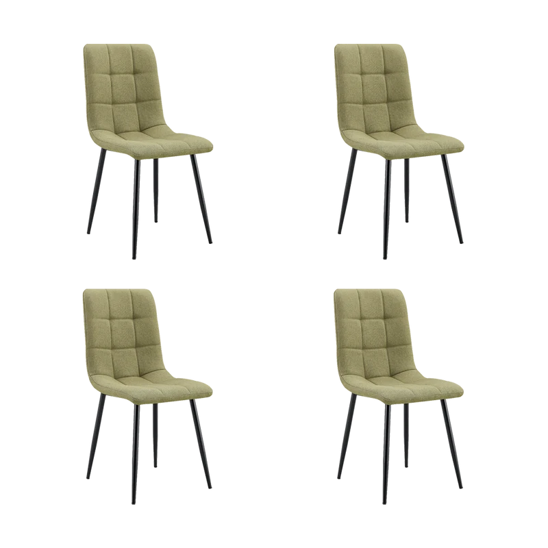 Combo Auren, Incluye una Mesa y 4 Sillas Color Verde Oliva Claro