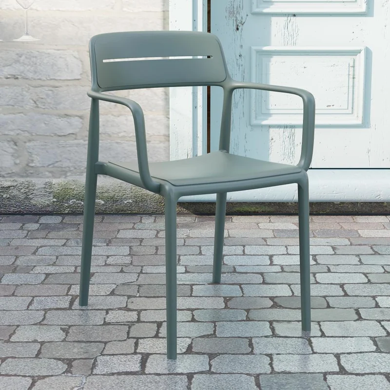 Combo Polet, Incluye una Mesa y 4 Sillas Color Verde Olivo