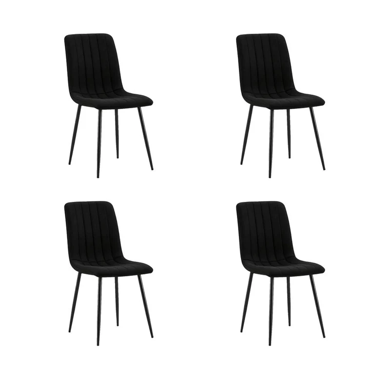 Combo Lumina, Incluye una Mesa y 4 Sillas Color Negro