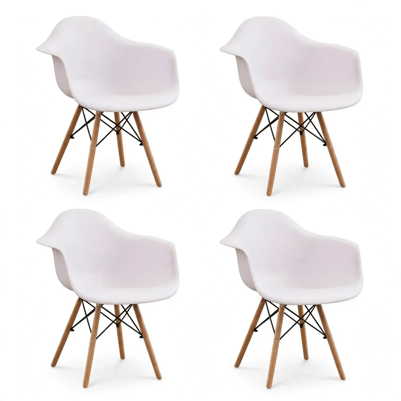 Combo Encanto, Incluye una Mesa y 4 Sillas Color Blanco