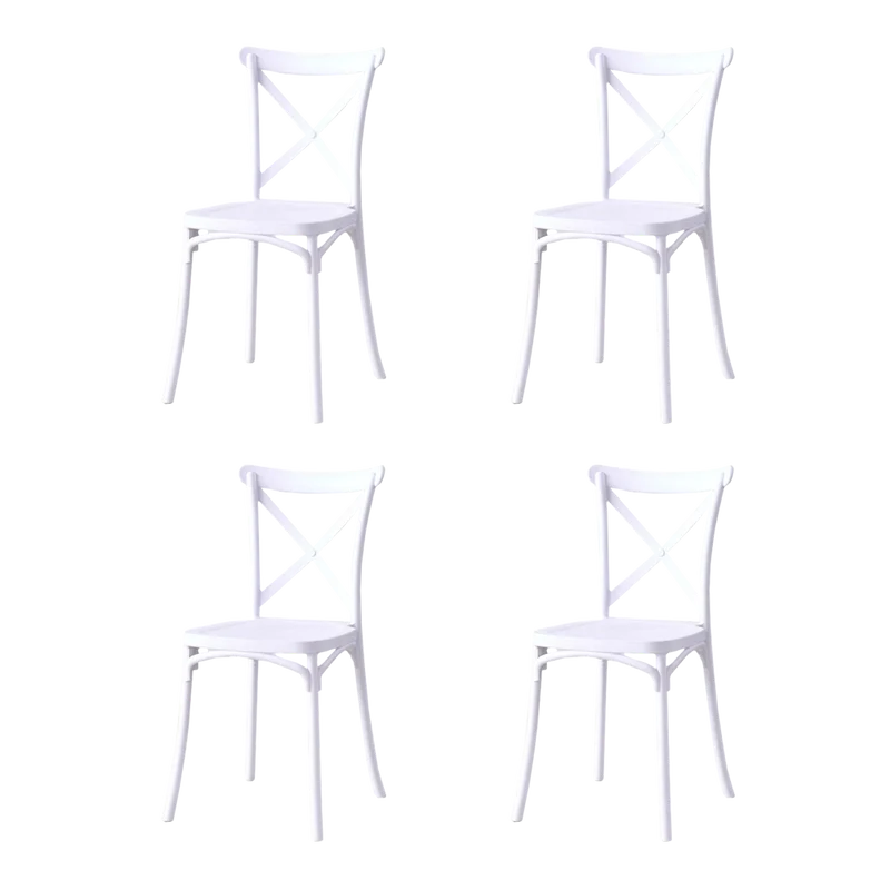 Combo Velum, Incluye una Mesa y 4 Sillas Color Blanco