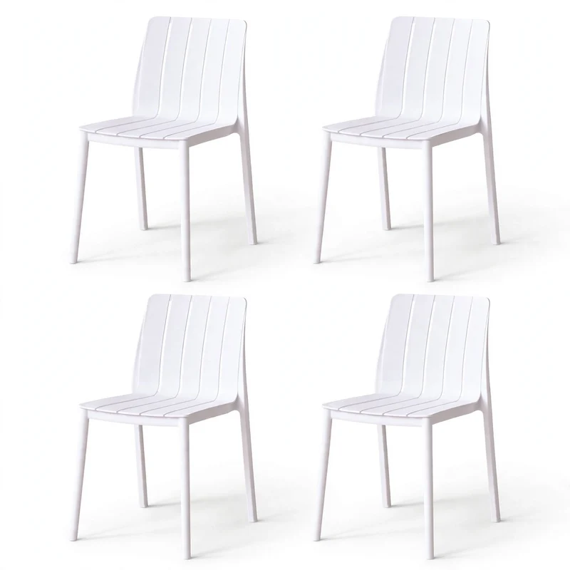 Combo Alma, Incluye una Mesa y 4 Sillas Color Blanco