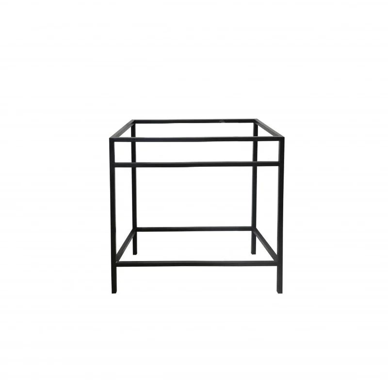 Mueble de baño con estructura - Acero negro - Jules - 80 cm
