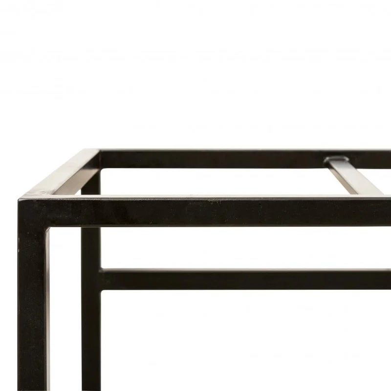 Mueble de baño con estructura - Acero negro - Jules - 80 cm