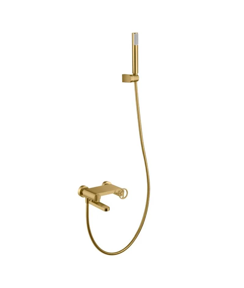 Grifería Bañera y Ducha Oro Cepillado Olimpo - Imex | Acabado Premium
