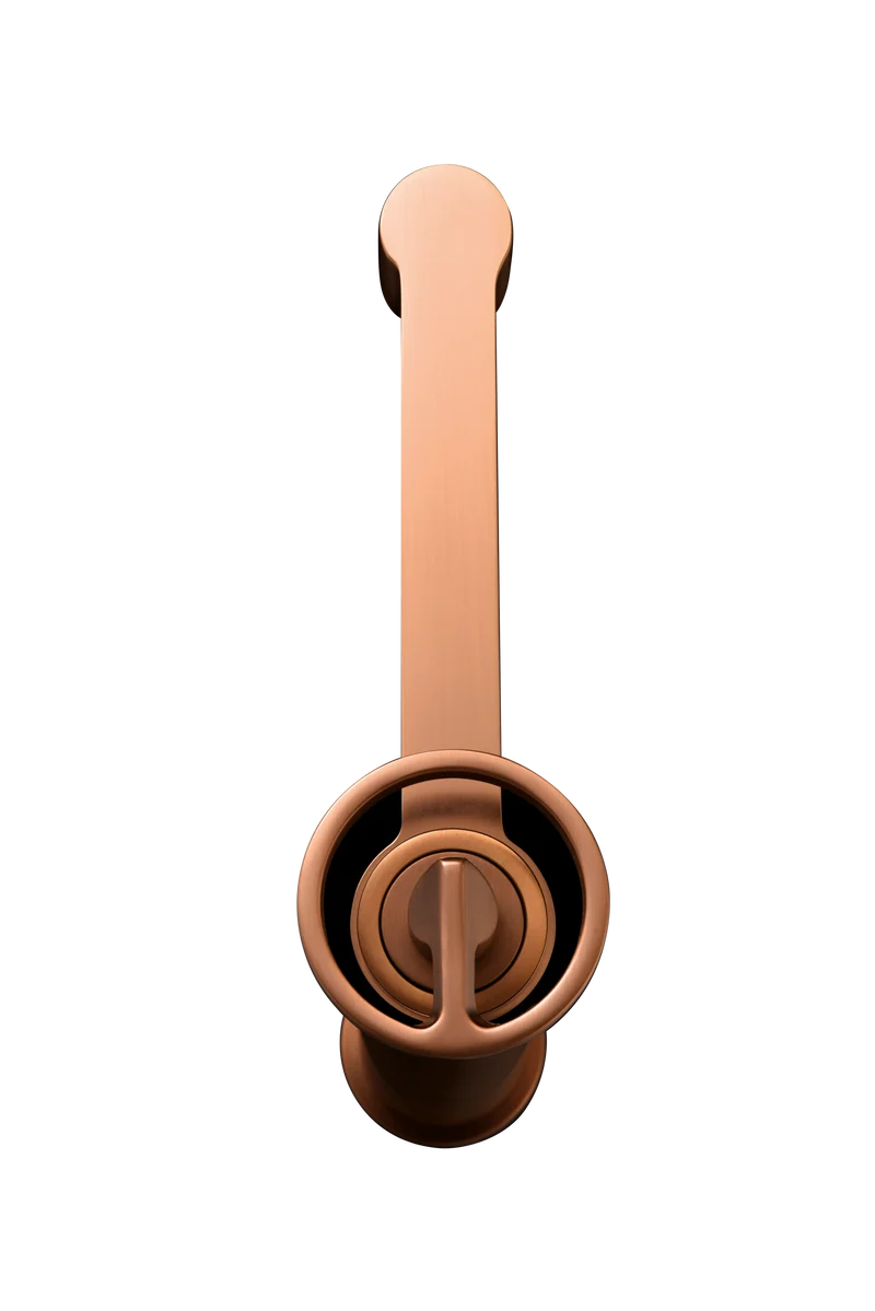 Grifería Lavabo Alto Oro Rosa Cepillado Olimpo - Imex | Acabado Premium
