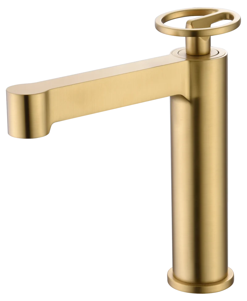Grifería monomando lavabo Olimpo oro cepillado de Imex