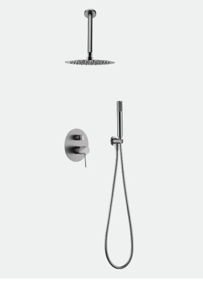 Conjunto Ducha Monomando Empotrado Níquel Cepillado Top - Imex