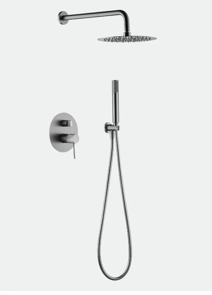 Conjunto Ducha Monomando Empotrado Níquel Cepillado Line - Imex