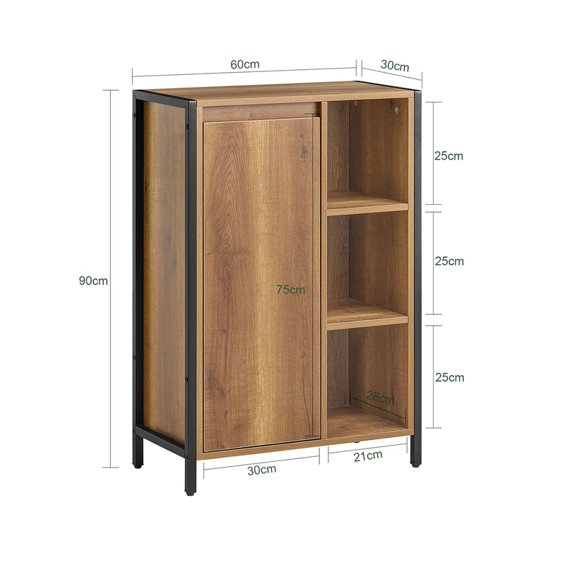 SoBuy BZR65-PF Armario de baño Cesto para Ropa Sucia con un Cesto y 3 estantes