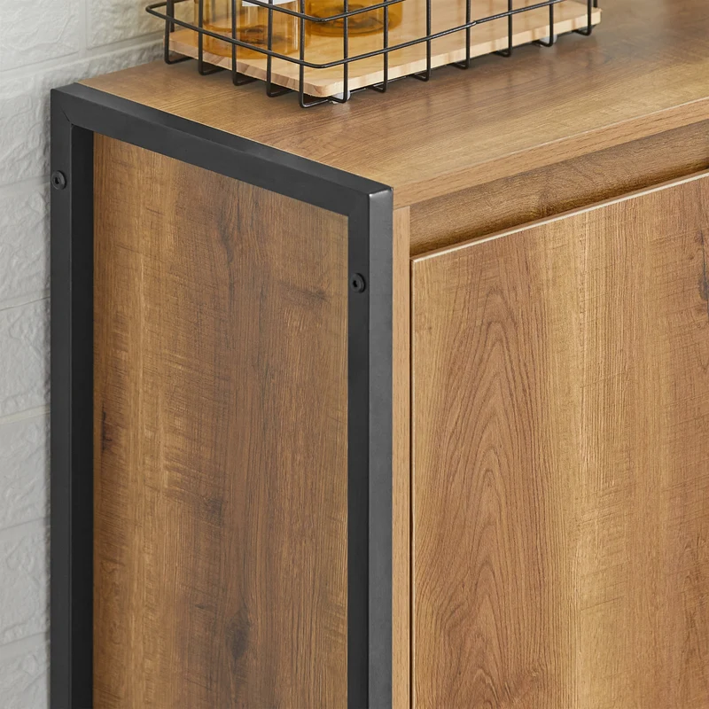 SoBuy BZR65-PF Armario de baño Cesto para Ropa Sucia con un Cesto y 3 estantes