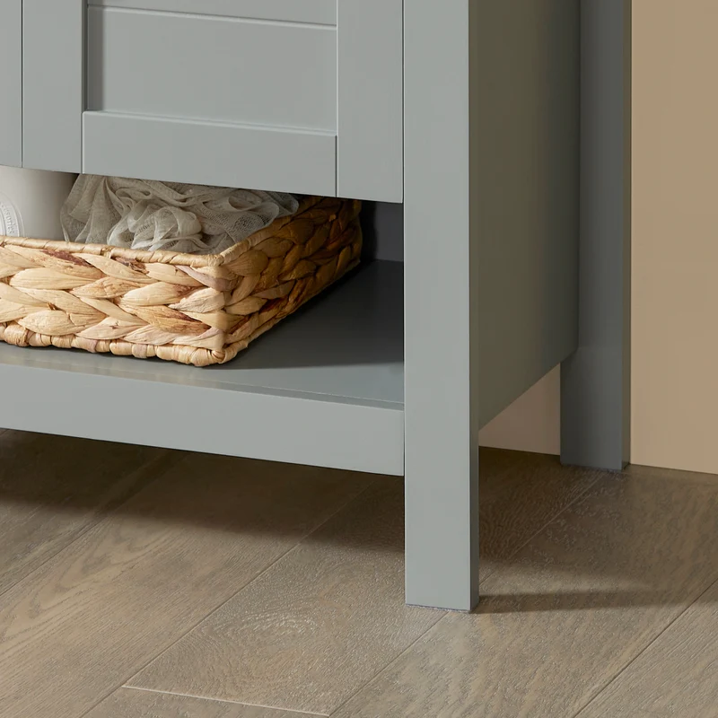 SoBuy BZR69-HG Mueble para Debajo del Lavabo con 1 Estante y 2 Puertas