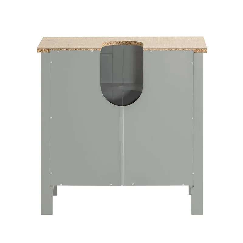SoBuy BZR69-HG Mueble para Debajo del Lavabo con 1 Estante y 2 Puertas