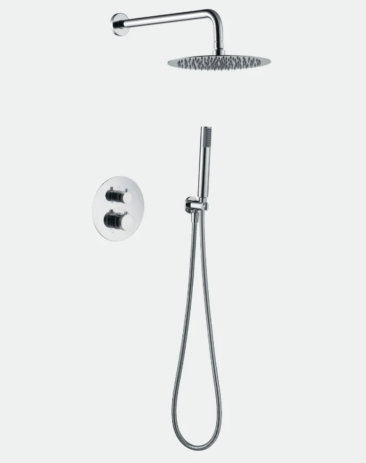Conjunto Ducha Termostático Empotrado Cromado Line - Imex
