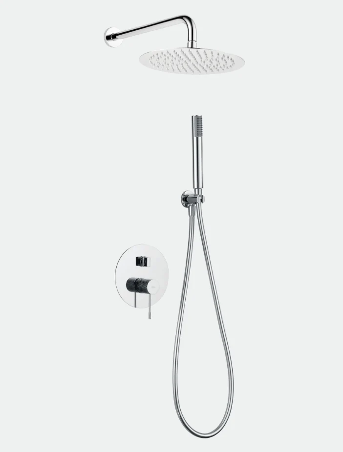 Conjunto Ducha Monomando Empotrado Cromado Line - Imex