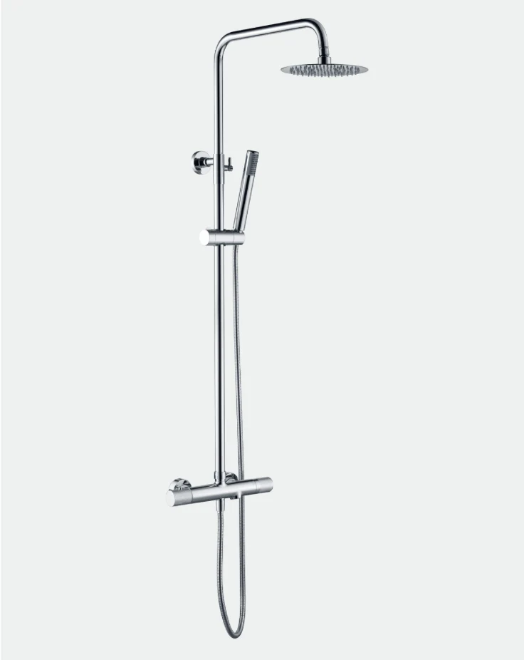 Barra Bañera Termostática Cromada Line - Imex | Rociador Ø20cm Antical
