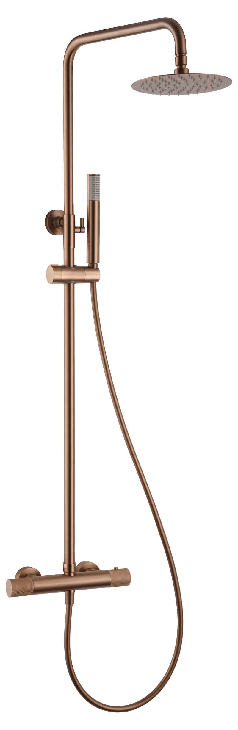 Columna de Ducha Termostática Oro Rosa Cepillado Line - Imex