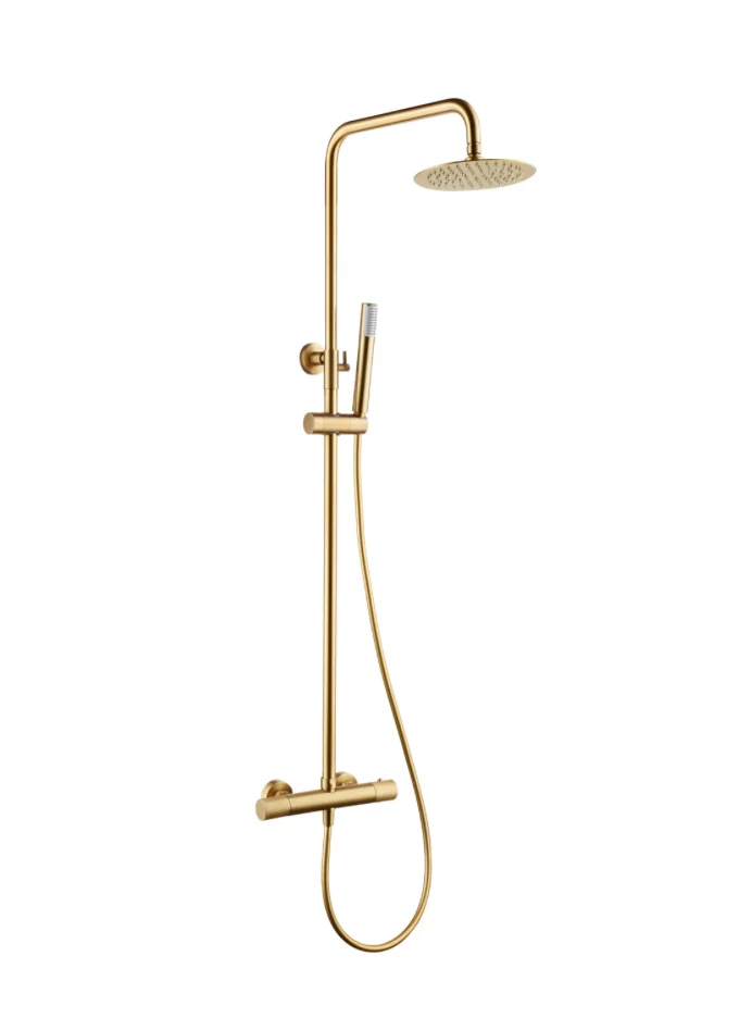 Columna de Ducha Termostática Oro Cepillado Line - Imex