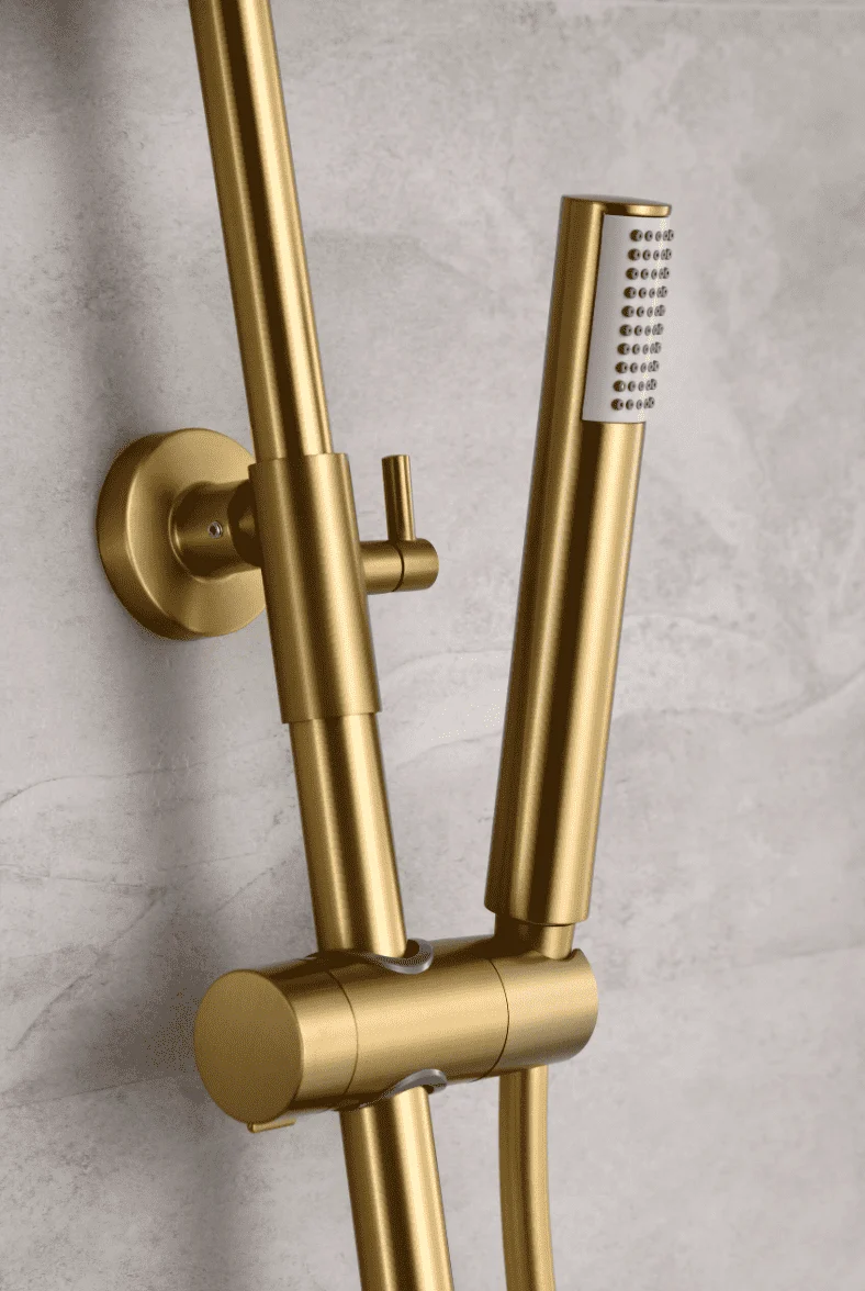 Columna de Ducha Termostática Oro Cepillado Line - Imex