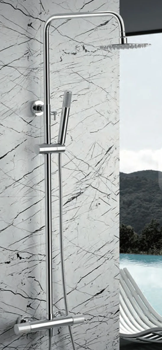 Columna de Ducha Termostática Cromada Line - Imex