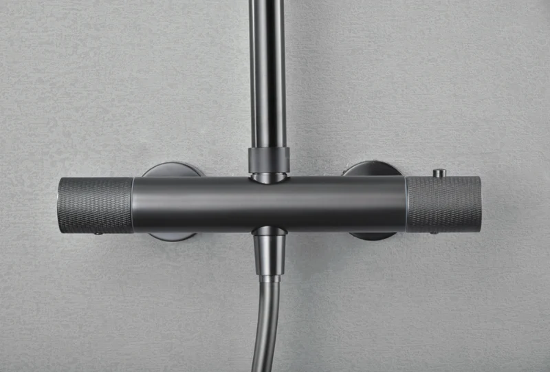 Columna de Ducha Termostática Black Gun Metal Line - Imex
